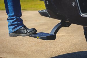 Chevrolet Silverado 3500 HD Retractable Bed Step - Rough Country - Manual, Retractable, 5-Inch Drop - '15-'19 Chevrolet Silverado 3500 HD Retractable Bed Step - Rough Country - Manual, Retractable, 5-Inch Drop - '15-'19